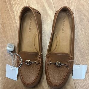Coach Women's Tan Leather Loafers